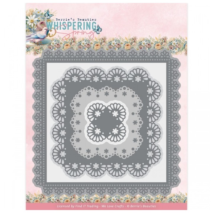 (BBD10004)Dies - Berries Beauties - Whispering Spring - Spring Nesting Square