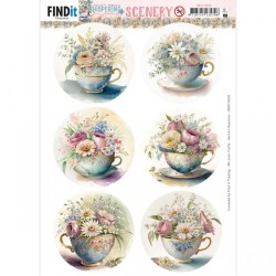 (BBSC10020)Push-Out Scenery - Berries Beauties - Whispering Spring - Tea Round