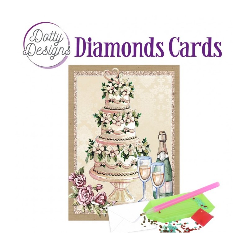 (DDDC1176)Dotty Designs Diamond Cards - Wedding Cake