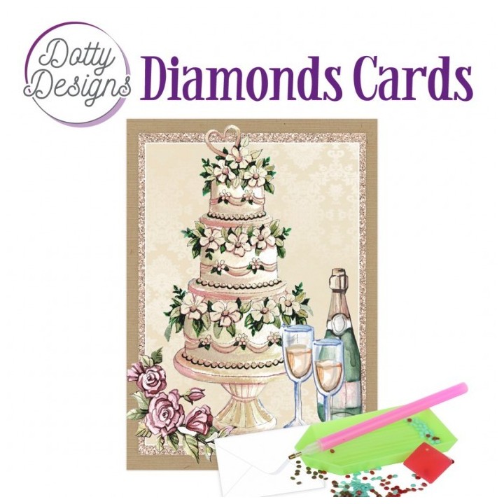 (DDDC1176)Dotty Designs Diamond Cards - Wedding Cake