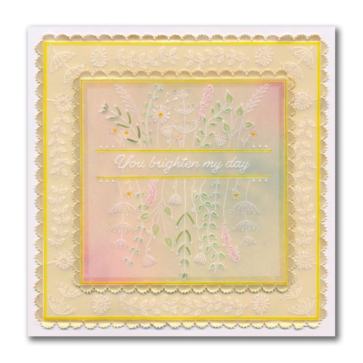 (GRO-FL-42190-01)Groovi® Baby plate A6 JAZZ'S YOU BRIGHTEN MY DAY - FLORAL PANELS