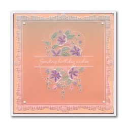 (GRO-FL-42191-01)Groovi® Baby plate A6 JAZZ'S SENDING BIRTHDAY WISHES - FLORAL PANELS