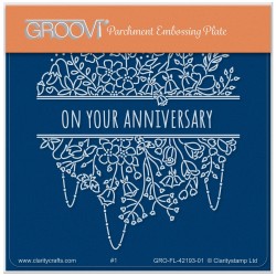 (GRO-FL-42193-01)Groovi® Baby plate A6 JAZZ'S ON YOUR ANNIVERSARY - FLORAL PANELS