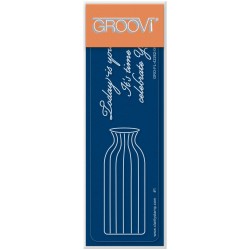 (GRO-FL-42262-06)Groovi® SPACER PLATE LINDA'S FROSTED FLORAL VASE