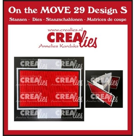 (CLMOVE29)Crealies on the MOVE Design S Triangle F. Card half squares10x12/19 cm