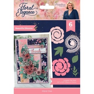 (S-FE-MD-BEBO)Crafter's Companion Floral Elegance Metal Die Beautiful Blooms