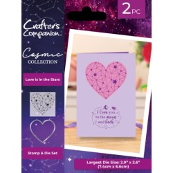 (COS-STD-LITS)Crafter's Companion Cosmic Collection Stamp & Die Love is in the Stars