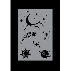 (COS-STEN-STNI)Crafter's Companion Cosmic Collection Stencil Starry Night