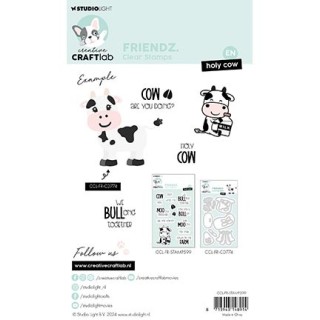 (CCL-FR-STAMP599)Studio light Clear stamp Holy cow Friendz nr.599