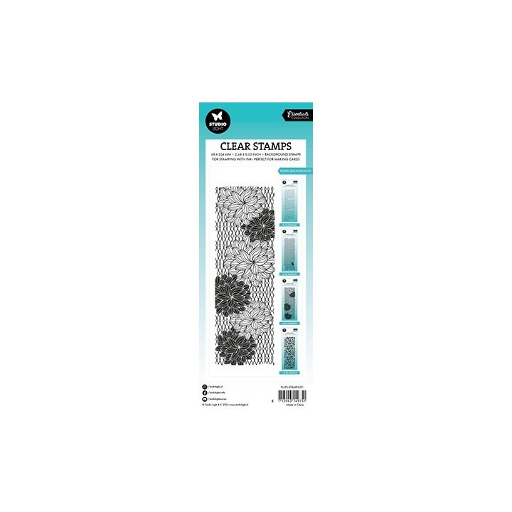 (SL-ES-STAMP620)Studio light SL Clear stamp Floral background Essentials nr.620