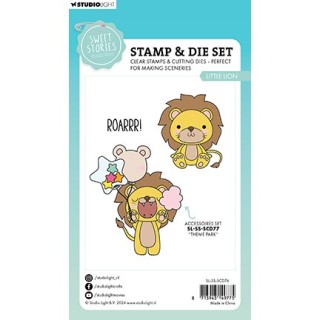 (SL-SS-SCD76)Studio Light Stamp & Cutting Die Little Lion Sweet Stories nr.76
