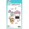 (SL-SS-SCD77)Studio Light Stamp & Cutting Die Theme Park Sweet Stories nr.77