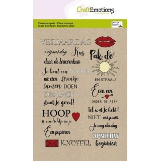 (1354)CraftEmotions clearstamps A6 - Tekst Je bent een topper NL
