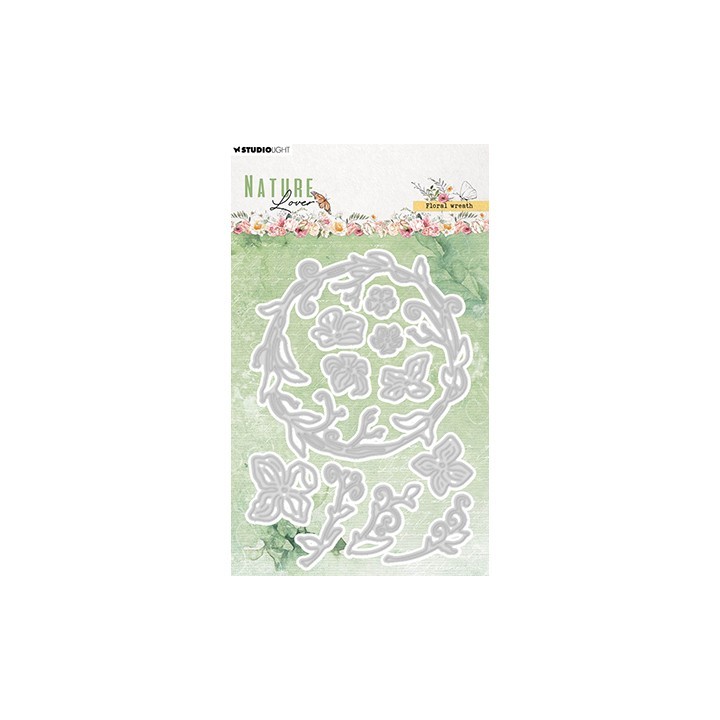 (SL-NL-CD771)Studio Light Cutting Die Floral wreath Nature Lover nr.771