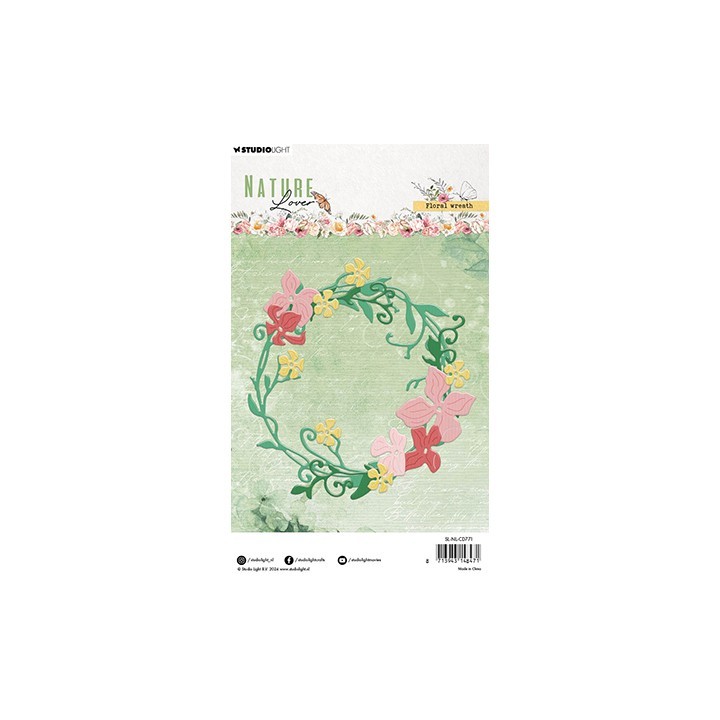 (SL-NL-CD771)Studio Light Cutting Die Floral wreath Nature Lover nr.771