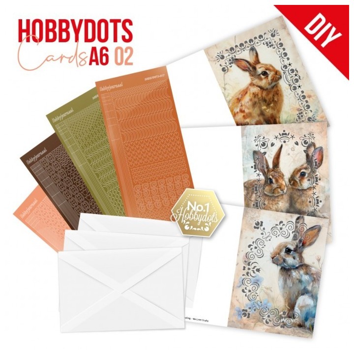 (DODOPPA6002)Dot And Do Cards A6 2 -Rabbit