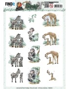 (SB10914)3D Push Out - Yvonne Creations - Young And Wild - Monkey