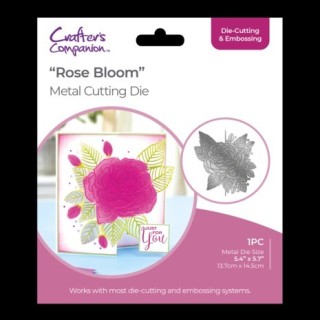 (GEM-MD-CAD-RBLO)Crafter's Companion Half Create-a-Card Dies Rose Bloom