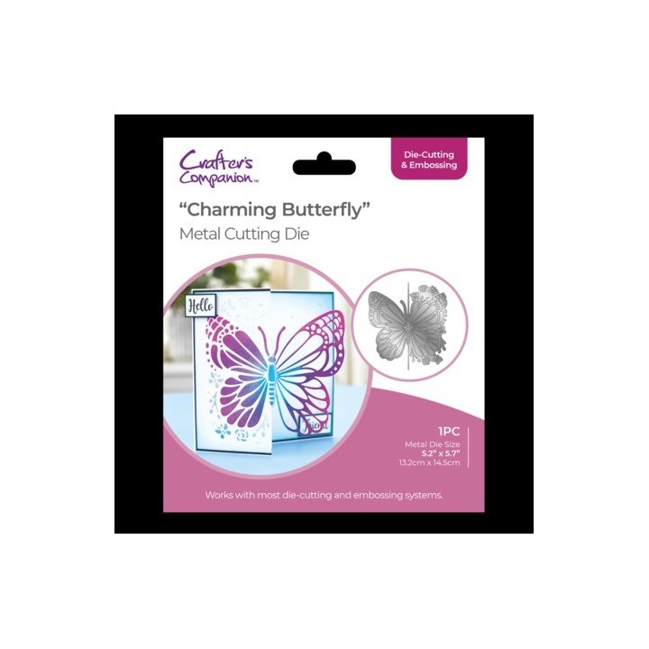 (GEM-MD-CAD-CHBU)Crafter's Companion Half Create-a-Card Dies Charming Butterfly