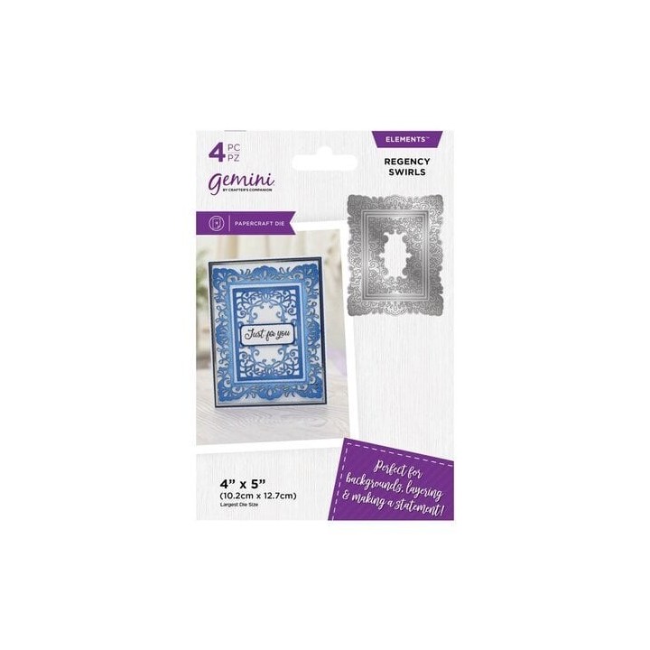 (CC-DCE-MD-RESW)Gemini Everyday Border Nesting Elements Dies Regency Swirls