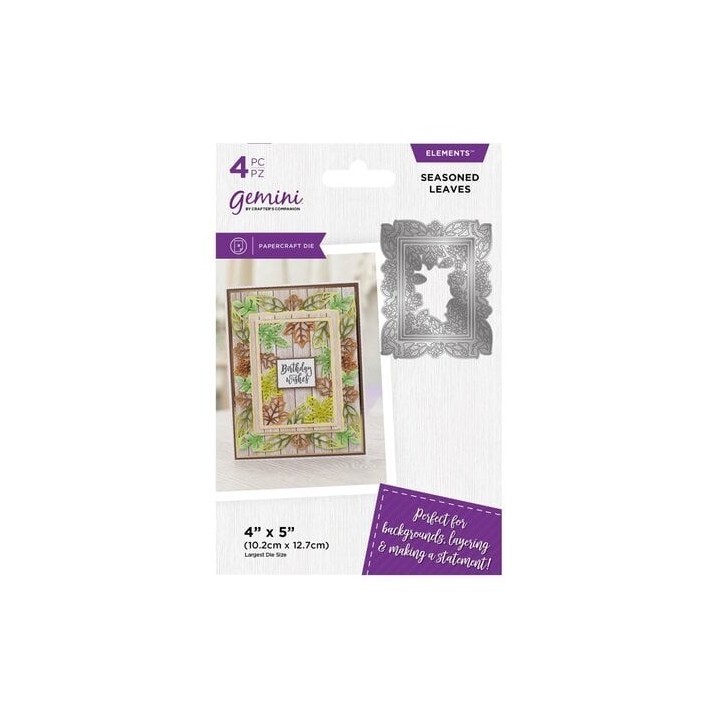 (CC-DCE-MD-SELE)Gemini Everyday Border Nesting Elements Dies Seasoned Leaves