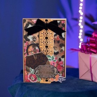 (SIG-WAH-MD-RTB)Crafter's Companion Wild at Heart Metal Die Ribbon Threading Border