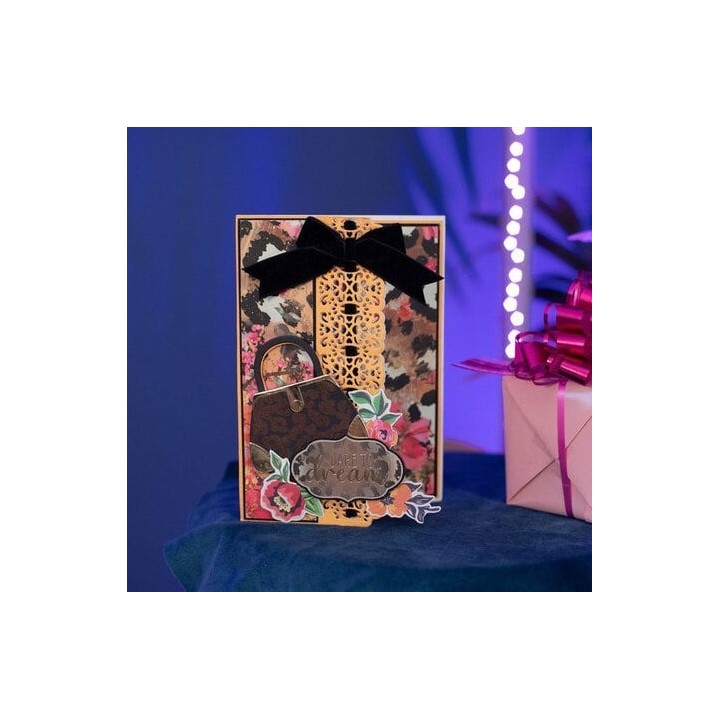 (SIG-WAH-MD-RTB)Crafter's Companion Wild at Heart Metal Die Ribbon Threading Border