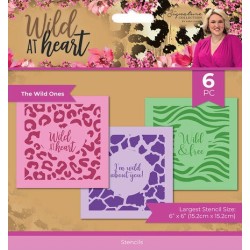 (SIG-WAH-STEN-TWO)Crafter's Companion Wild at Heart Stencil The Wild Ones