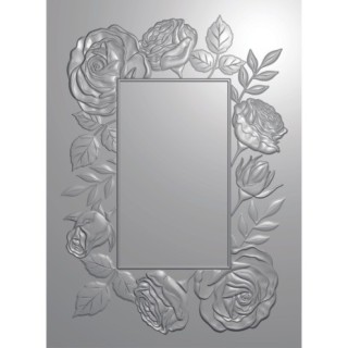 (GEM-3DEF5-MD-STP-BR)Crafter's Companion Embossed Frames 3D Embossing Folder, Die & Stamp Blooming Roses
