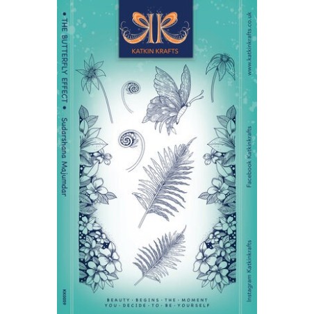 (KK0059)Katkin Krafts The Butterfly Effect A5 Clear Stamp Set