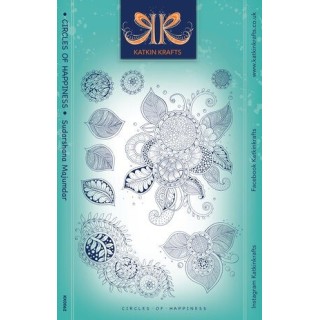 (KK0062)Katkin Krafts Circles Of Happiness A5 Clear Stamp Set