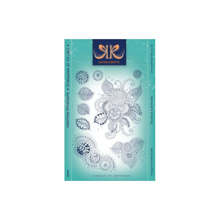 (KK0062)Katkin Krafts Circles Of Happiness A5 Clear Stamp Set
