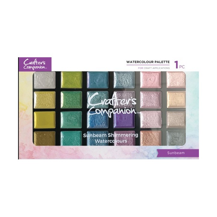 (CC-SHWAPAL-SB)Crafter's Companion Shimmer Watercolour Palette Sunbeam