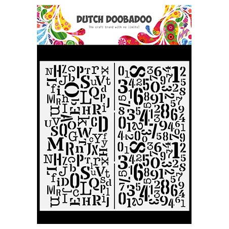 (470.784.094)Dutch Shape Mask Art Slimline Letters & Numbers