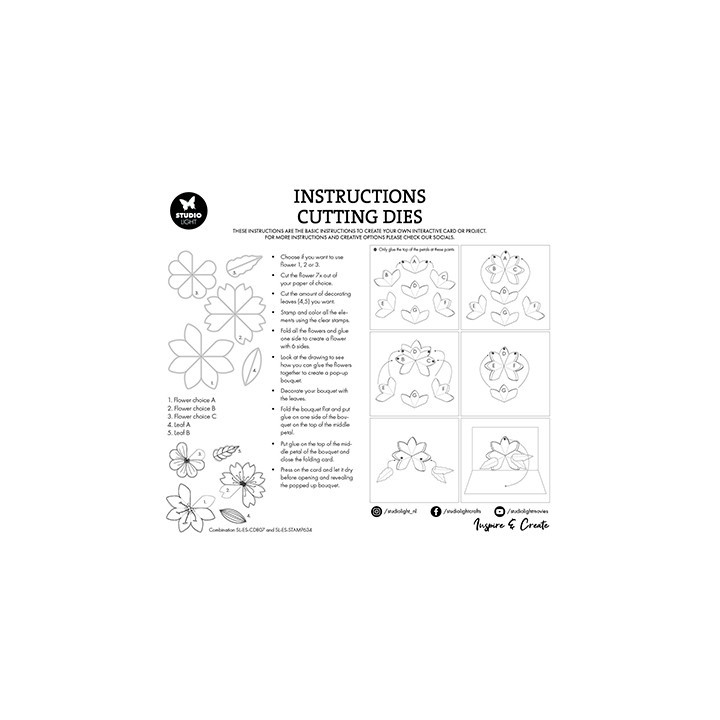 (SL-ES-CD807)Studio Light SL Cutting Die Floral pop-up Essentials nr.807