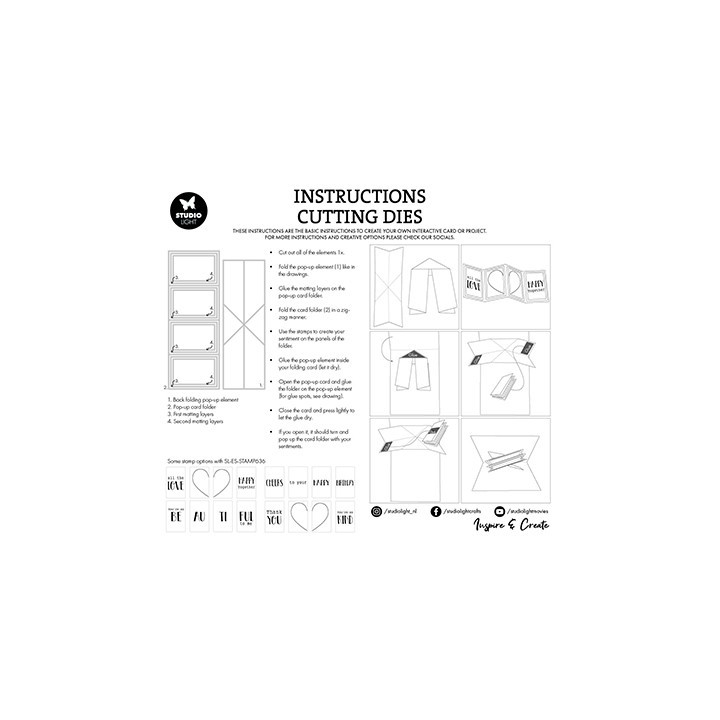 (SL-ES-CD809)Studio Light SL Cutting Die Pop-up cards Essentials nr.809