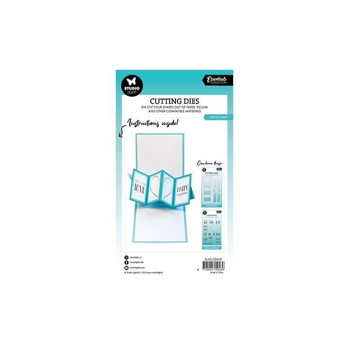 (SL-ES-CD809)Studio Light SL Cutting Die Pop-up cards Essentials nr.809
