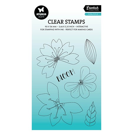 (SL-ES-STAMP634)Studio light SL Clear stamp Floral pop-up Essentials nr.634