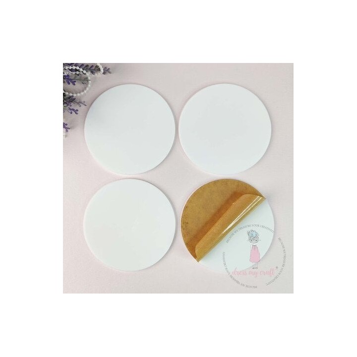 (DMCA6946)Dress My Craft Acrylic Round Coasters (4pcs)