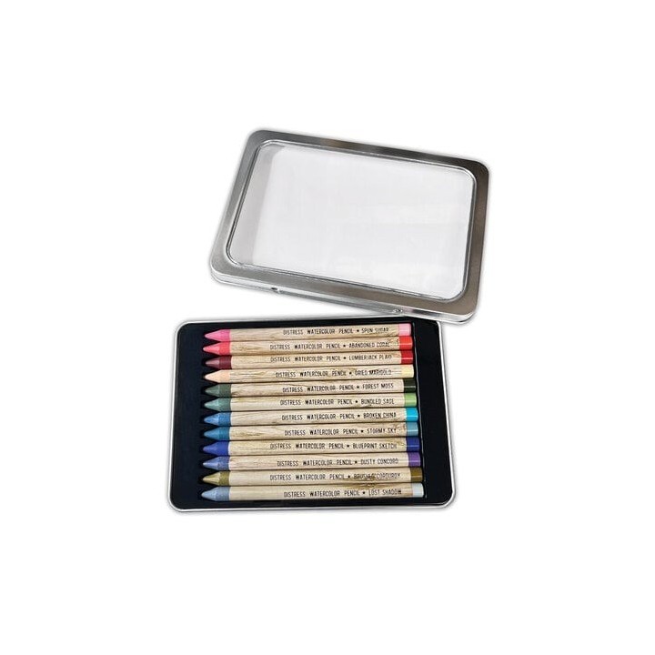 (TDH83603)Ranger Tim Holtz Distress Watercolor Pencils 12 st Kit 6
