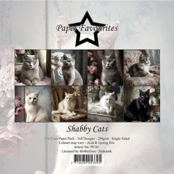(PF281)Paper Favorites Shabby Cats 6x6 Inch Paper Pack