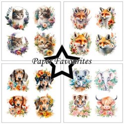 (PF283)Paper Favorites Cute Animals 6x6 Inch Paper Pack