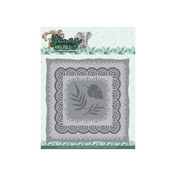 (YCD10344)Dies - Yvonne Creations - Young And Wild - Wildlife Square