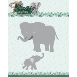 (YCD10346)Dies - Yvonne Creations - Young And Wild - Elephants
