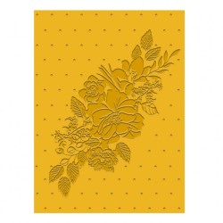 (CO729005)COUTURE CREATIONS Vintage Tea Collection - 3D Embossing Folder - Centred Flowers