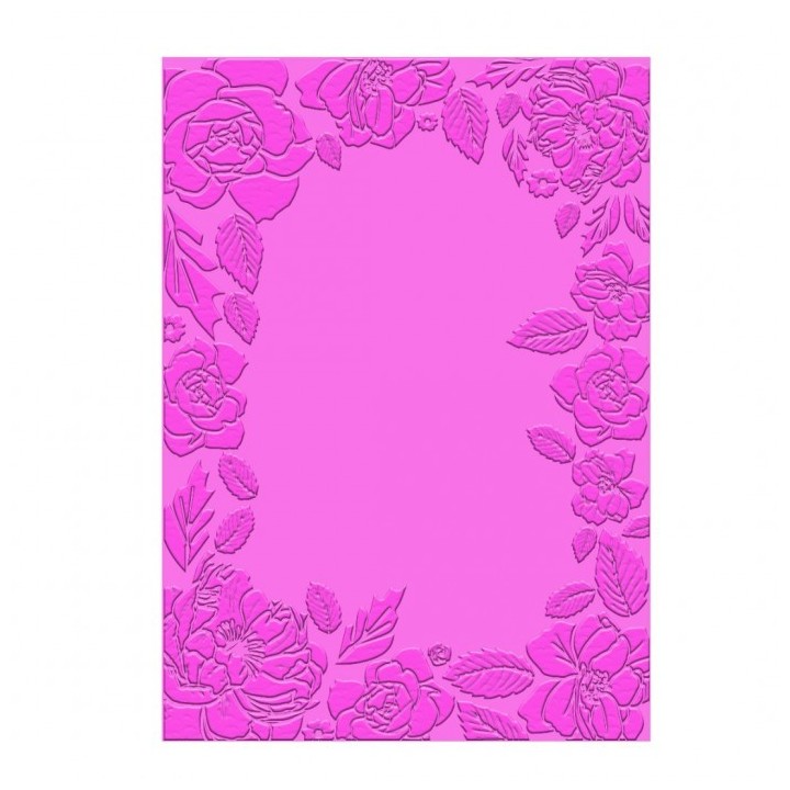 (CO729006)COUTURE CREATIONS Vintage Tea Collection - 3D Embossing Folder - Assorted Flowers