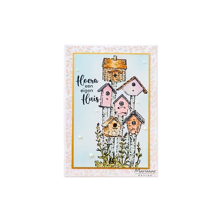 (TC0921)Clear stamp Tiny's Borders - Birdhouses