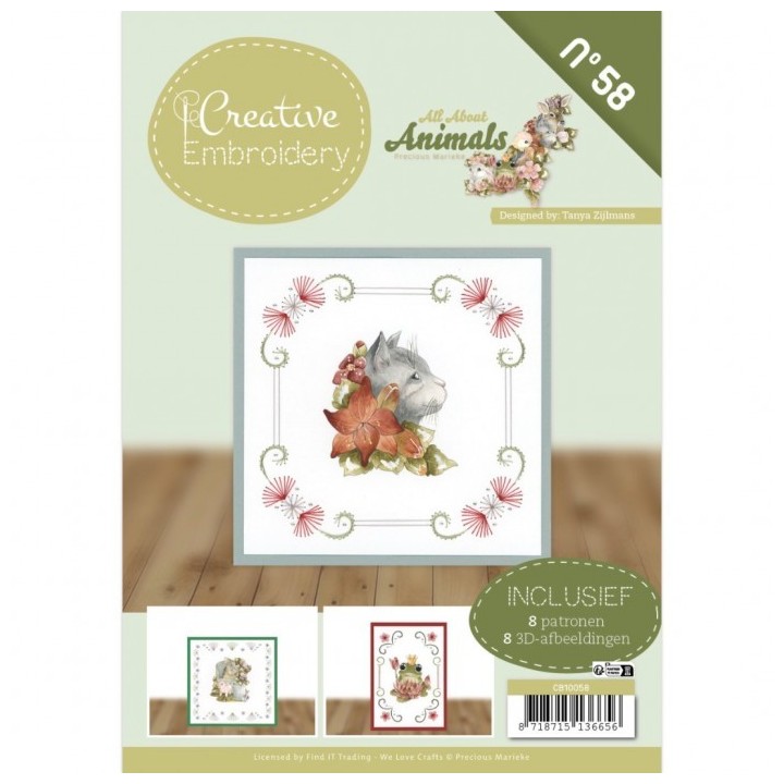 (CB10058)Creative Embroidery 58 - Precious Marieke - All About Animals