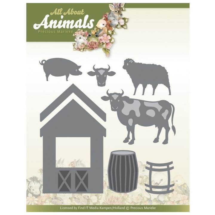 (PM10266)Dies - Precious Marieke - All About Animals - Stable With Cattle