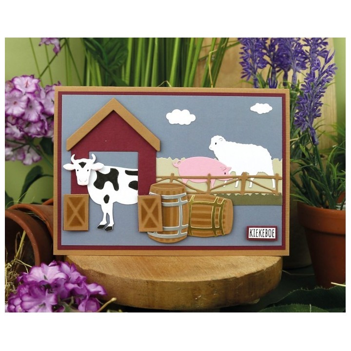 (PM10266)Dies - Precious Marieke - All About Animals - Stable With Cattle